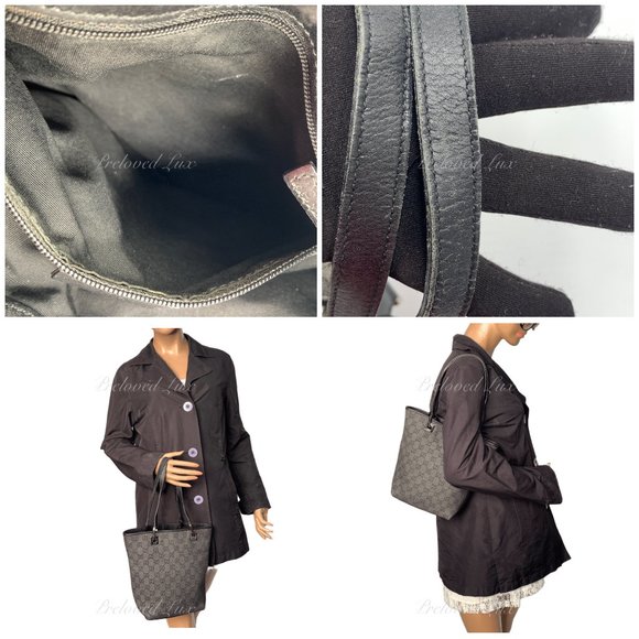 Authentic Gucci Monogram Bucket Shoulder Bag - Picture 12 of 13